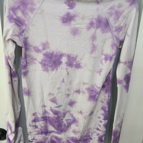 Lululemon Tie Dye Long Sleeve Shirt Women’s 6 Purple White - Picture 12 of 12